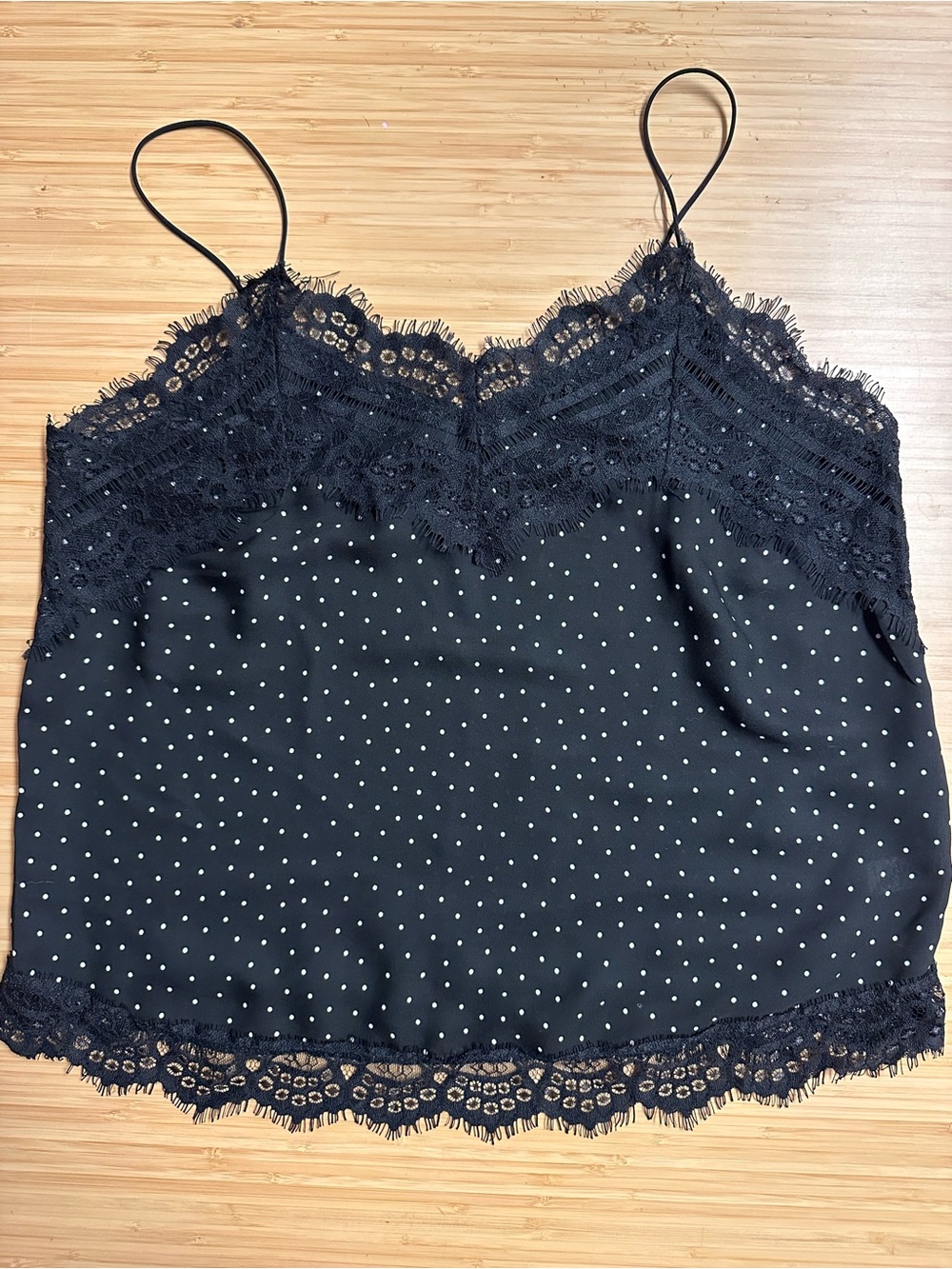 Polka Dot and Lace Cami